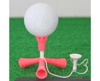 Portable Golf Tee Adjustable ABS Anti-flying Tripod Golf Tee for Training-Pink