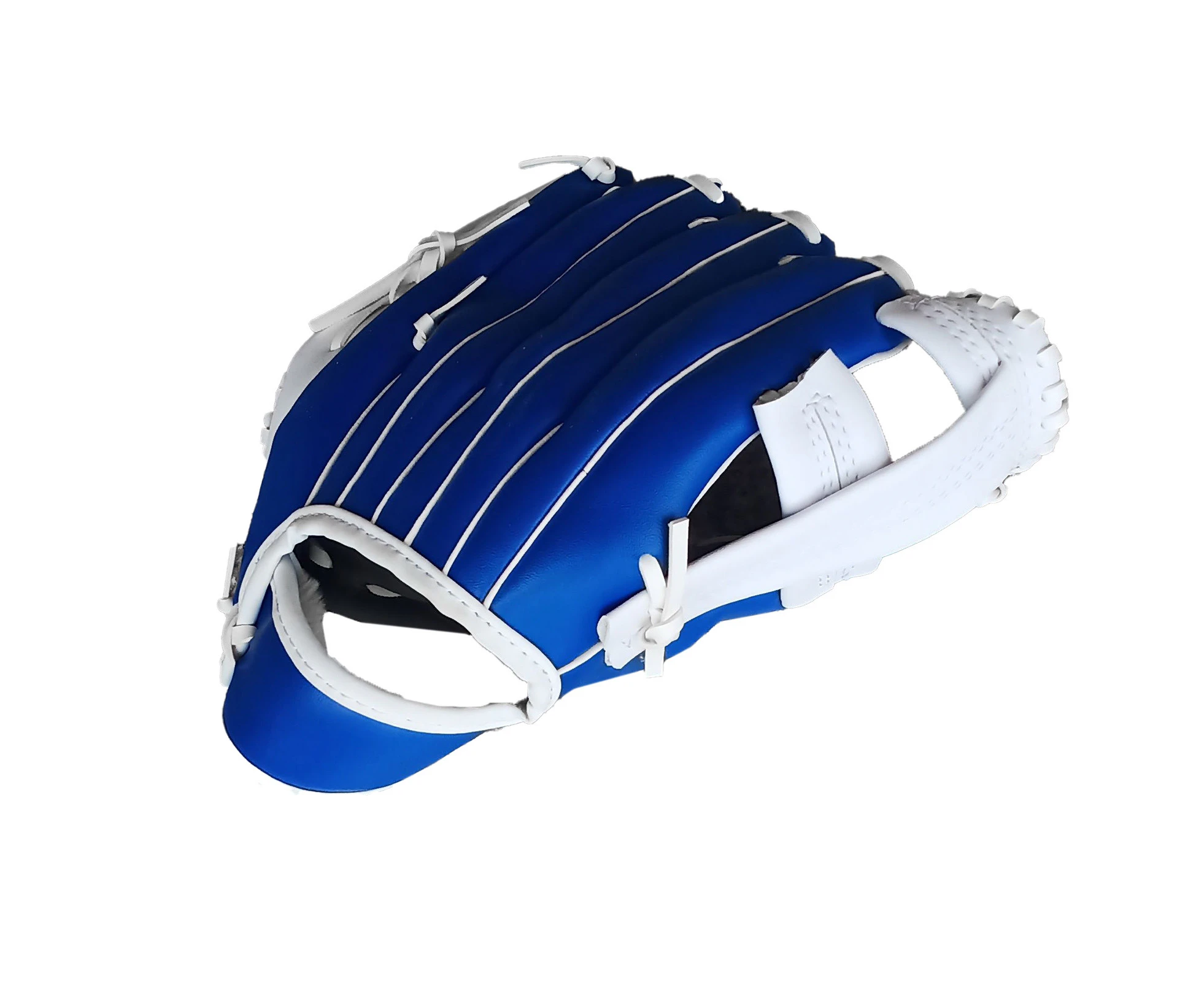 1Pc Baseball Glove Thicken Shockproof Faux Leather Impact Resistant Softball Glove for Youth Kids Adult-Blue