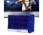 Nylon Table Tennis Net Foldable Wear-resistant Sturdy Ping Pong Net for Indoor-Blue