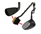 Golf Cleaning Brush 2 Sided Useful Plastic Steel Golf Club Brush for Outdoor-Black