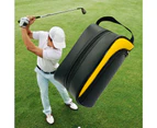 Sneaker Bag Meticulous Workmanship Faux Leather Handle Anti-dust Deluxe Golf Shoe Bag for Outdoor -Yellow
