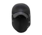 Women Men Winter Hats Windproof Thick Warm Snow Cap Face Mask Outdoor-Black