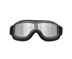 Retro Outdoor Motocross Off-Road Riding Windproof Motorcycle Glasses Goggles-Silver