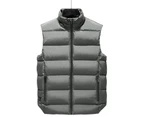 Outdoor Men Women USB Warm Winter Lightweight Down Vest Jacket Heating Clothing-Black