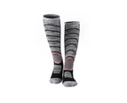 1 Pair Soft Ski Socks Breathable Quick Drying Moisture Absorption Snowboard Socks for Sports-Black