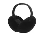 Foldable Ear Warmer Keep Warm Plush Unisex Soft Ear Warmer for Outdoor-Black