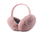 Foldable Ear Warmer Keep Warm Plush Unisex Soft Ear Warmer for Outdoor-Flesh Pink