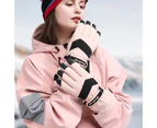 1 Pair Sport Gloves Anti-slip Screen Touch Available Keep Warm Men Women Snowboard Gloves for Motorbike-Pink