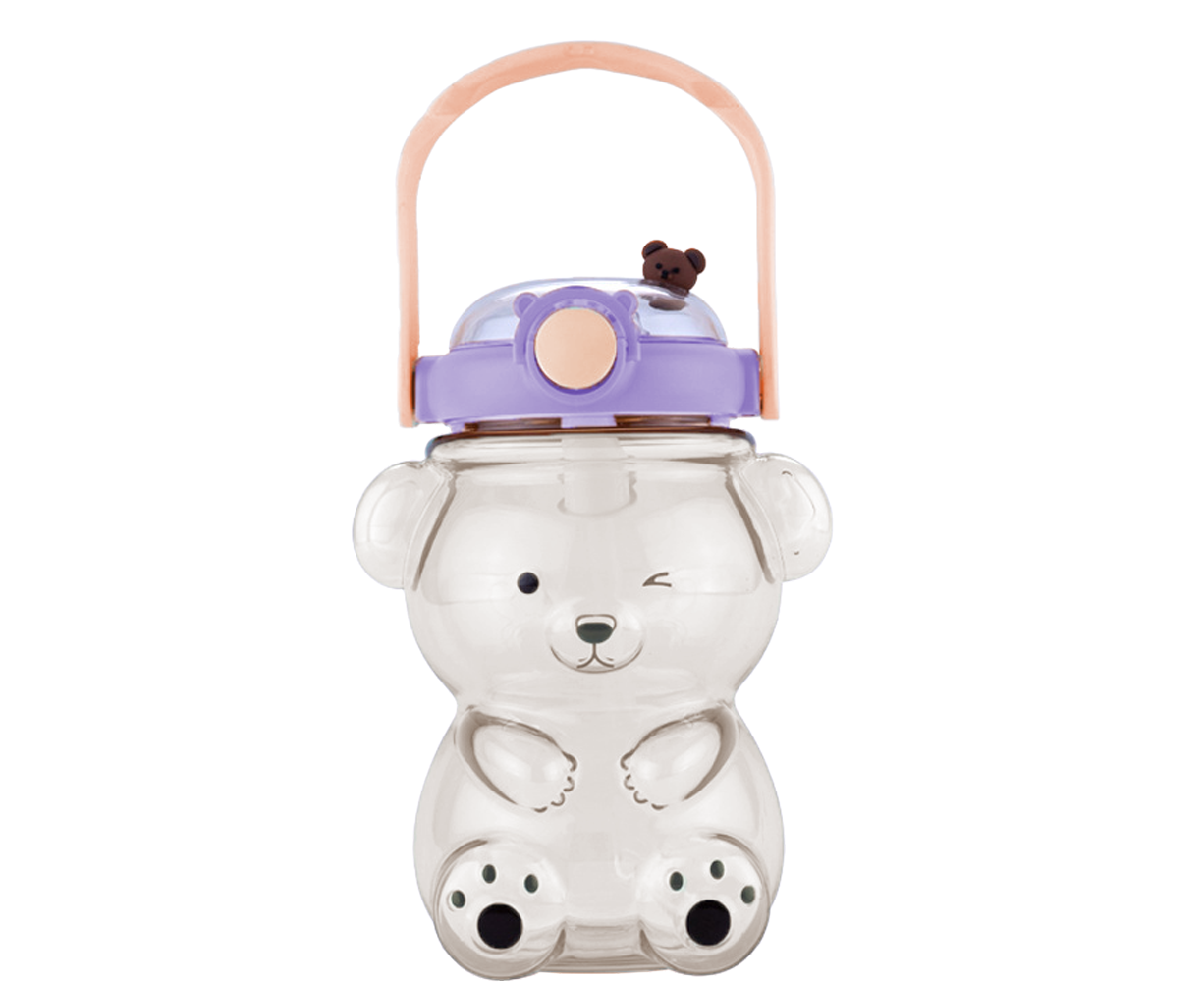 Kawaii Bear Straw Bottle, Cute Water Bottles-pink | Www.catch.com.au