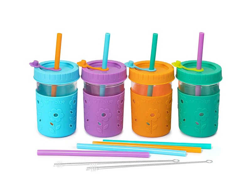 Kids and Toddler Cups - Spill Proof Smoothie Snack Cups with Leak Proof  Regular Lids & Silicone Straws - BPA FREE Baby Cup Kid Tumbler for  Drinking$-Red