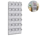 Over The Door Shoe Organizer 24 Large Mesh Pockets, White