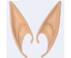 Latex Elf Ears Fairy Pixie Hobbit Pointed Goblin Ears Halloween Cosplay Costume Accessories - Long - Light Beige