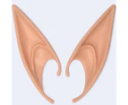 Latex Elf Ears Fairy Pixie Hobbit Pointed Goblin Ears Halloween Cosplay Costume Accessories - Long - Natural Beige