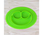 Children's Plate Silicone Toddler Plate Placemat Face Non Slip Infant Food Supplement Plate Children's Silicone Plate Feeding Dining Tray-Red