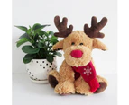 Christmas Reindeer Plush Toy, Xmas Stuffed Elk Doll Toy Soft Plush Stuffed Doll Desktop Decorative Creative Cute Elk Stuffed Animal Doll Toy for Bed Sofa C