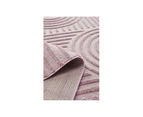 Margo Pink Arched Lines Textured Rug