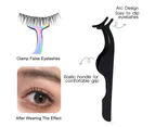 Eyelashs Make-up Kits, 4-piece Set (eyelash Curlers, Eyelash Extension Daub, Eyebrow Tweezers, Scissors), Perfect Curling Effect In 8 Seconds-Black