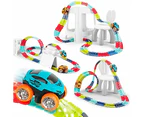 Changeable Track with LED Light Race Car Flexible Electric Bendable Car Toy-Style 3