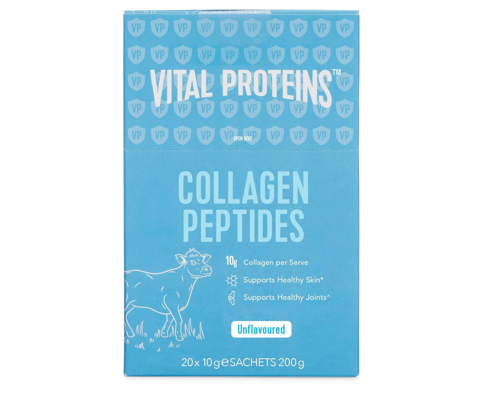 VITAL PROTEINS(TM) Collagen Peptides Unflavoured Powder 20x10g Sachets 200g