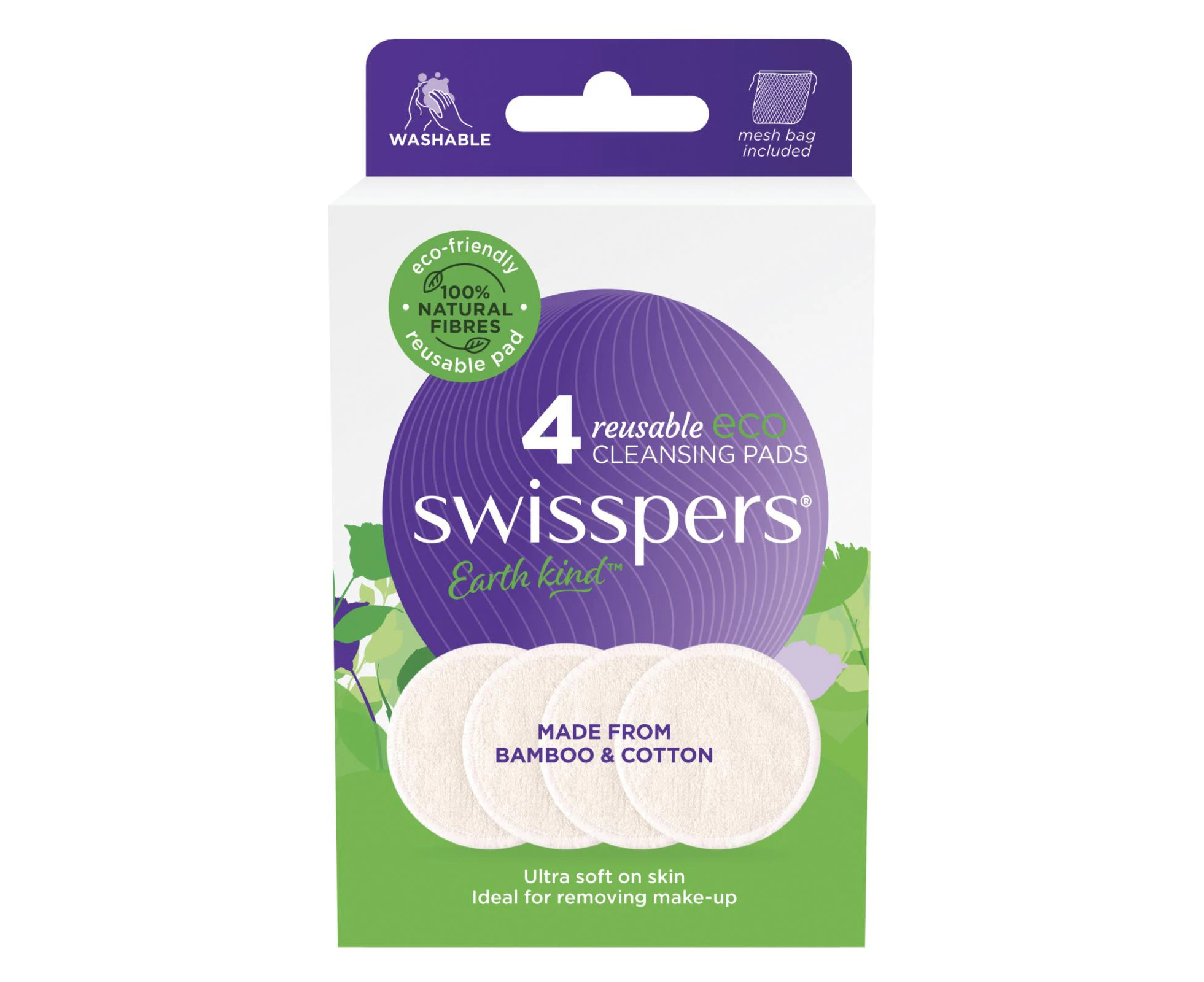 Swisspers Reusable Eco Cleansing Pads 4 Pack