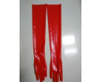 Black Red Pink Latex Long Gloves Fetish Clothing Bdsm Kink Dominatrix Mistress - Red