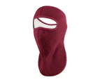 Fleece Cycling Face Cover Keep Warm Lightweight Cycling Face Scarf With Fastener Tape for Sports-Date Red Fleece