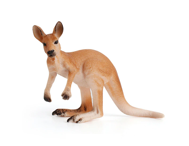 Female Kangaroo with Cub Animal Simulation Model Doll Kid Educational Ornament-C