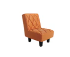 Retro Vintage Solid Color Lattice Chair Stool Furniture Dollhouse Mini Decor Toy-Orange