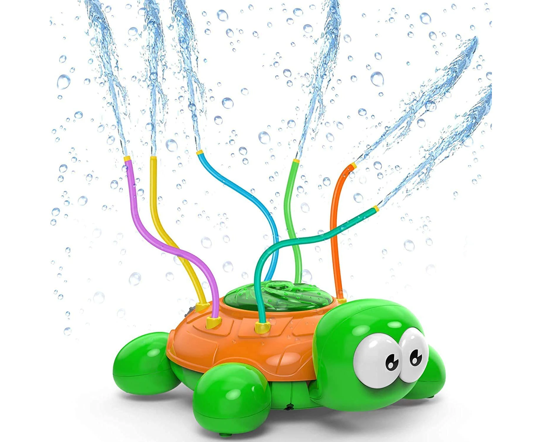 Outdoor Sprinklers for Children and Toddlers, Rotating Tortoise Sprinklers in The Backyard with Swinging Hose Toys, Outdoor Water Splashing Fun i