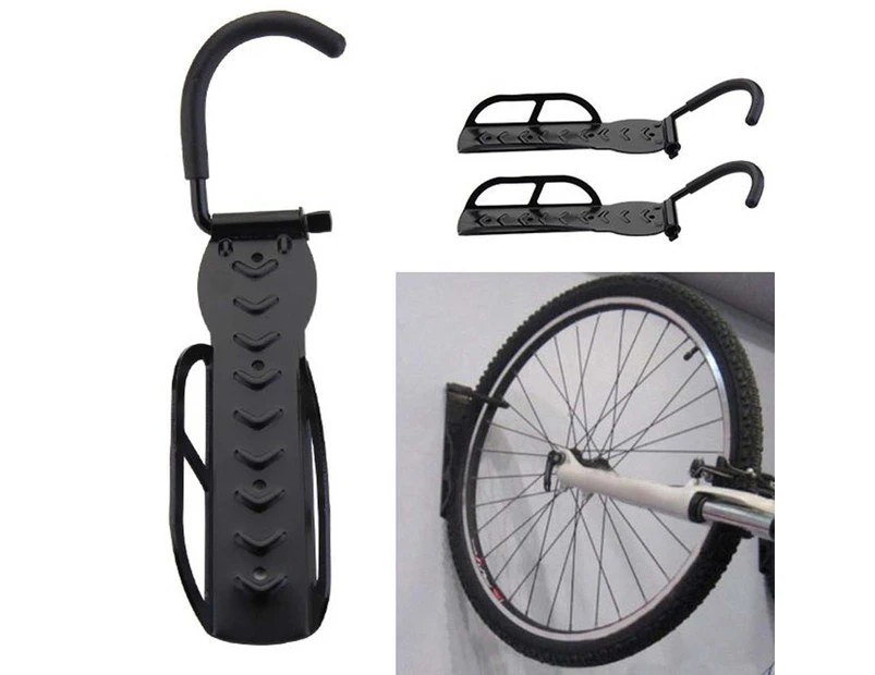Mountain Bike Storage Wall Mounted Rack Stand Hanger Garage Bicycle Hook Holder-Steel, Coated with Paint