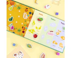 Quiet Book for Toddlers, Montessori Interactive Toys Busy Book for Kids Develop Learning Skills -Vegetable Theme