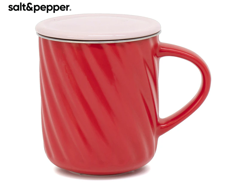 Salt & Pepper 330mL Oleta Tea Infuser Mug w/ Lid - Red