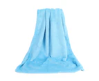 Coral Fleece Blankets Super Soft Shaggy Universal Solid-color Fleece Blankets for Sofa-Blue