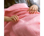 Solid Color Mermaid Tail Knitted Bed Sofa Sleeping Rest Blanket Home Decoration-Purple