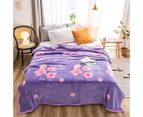 Skin-friendly Throw Blanket Wear Resistant Coral Fleece Extra Long Fuzzy Blanket for Home