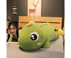 Sleeping Pillow Toy Dinosaur Shape Breathable Cotton Strong Flexibility Hugging Pillow for Girl-Yellow