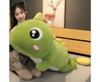 Sleeping Pillow Toy Dinosaur Shape Breathable Cotton Strong Flexibility Hugging Pillow for Girl-Yellow