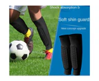 2Pcs Football Shin Guards Protective Soccer Pads Holders Leg Sleeves Training Sports Protector Gear - Black