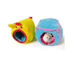 Cute Plush Hole Hamster Squirrel Parrot Bird Warm Nest Hanging Hammock Bed House-Yellow
