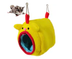 Cute Plush Hole Hamster Squirrel Parrot Bird Warm Nest Hanging Hammock Bed House-Pink