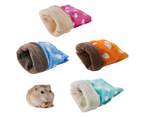 Polka Dot Lovely Plush Sleeping Bag Mini Pet Bed Nest for Guinea Pig Hamster-Rose Red