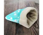 Polka Dot Lovely Plush Sleeping Bag Mini Pet Bed Nest for Guinea Pig Hamster-Blue