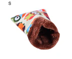 Pets Hamster Rabbit Dot Heart Print Winter Warm Bed House Mat Plush Bag Nests-F