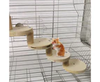 1 Set Hamster Ladder High Stability Detachable Solid Climbing Stairs Birds Parrot Exercise Perches Stand for Home Use-4