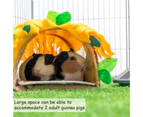 Hamster Bed with Mat Comfortable Tunnel Tent Cage Accessories Guinea Pig Hideout Nest House Pet Supplies