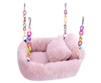 Hamster Nest Flexible Disassembly Portable Safe Fruit Pattern Multicolor Chain Hamster Hammock for Home-Pink