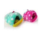 Washable Bird Nest Warm Sleeping Bag Dot Print Cotton Hamster Parrot Mouse House-Pink