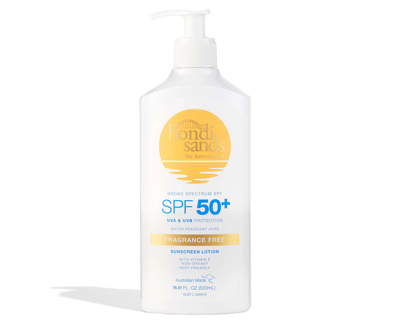 Bondi Sands SPF50+ Fragrance Free Sunscreen Pump 500mL