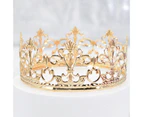 Cake Topper Realistic Looking Rust-proof Metal Crown Cake Topper Royal Themed Baby Shower Decoration for Home-Golden L