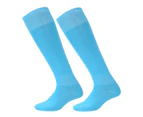 Long Tube Socks Breathable Sweat Absorption No Odor Elastic Long Tube Socks for Playing Football-Sky Blue - Sky Blue